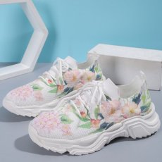SC Flower Print Tie Up Fashion Flat Sneakers GYUX-5646