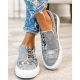 SC Snake Print Colorblocked Flat Canvas Shoes GYUX-6468
