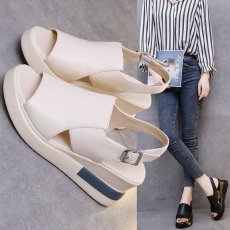 SC Muffin Thick Bottom Slope Heeled Shoes GYUX-7899