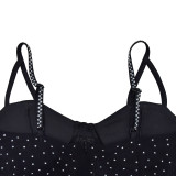 SC Solid Mesh Hot Drill See Through Romper BY-6902