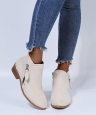 SC Side Zipper Mid Heel Martin Short Boots GYUX-387