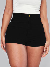 SC Solid Color High Waist Denim Short GZHY-PD0002