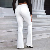 SC Fashion Solid Color Micro Flare Jeans GZHY-PT7078