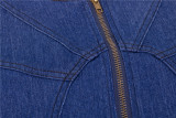SC Fashion Sleeveless Zipper Denim Mini Dress GZHY-TC171