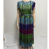 SC Plus Size Gradient Print Sleeveless Maxi Dress QYXZ-9176
