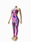 SC Sexy Abstract Print Backless Jumpsuit WUM-24519