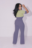 SC Patchwork Contrast Color Two Piece Pants Set SFY-2773