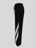 SC Casual Sport Solid Patchwork Straight Pant MIL-T119