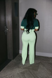 SC Patchwork Contrast Color Two Piece Pants Set SFY-2773