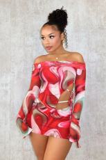 SC Casual Print One Shoulder Mini Dress OD-8670