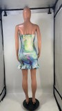 SC Sexy Print Tube Tops Patchwork Mini Dress GDNY-1022