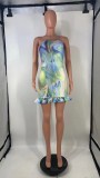 SC Sexy Print Tube Tops Patchwork Mini Dress GDNY-1022
