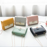 SC Contrast Color Flap Lock Chain Small Square Bag GSCB-JS641