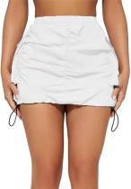 SC Solid Color Drawstring Sport Skirt GDIM-8050