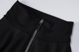 SC Long Sleeve Zipper Solid Jumpsuit LJSF-P1B7079W