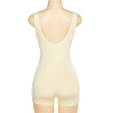 SC Solid Color Sleeveless Backless Slim Romper GYME-K22Q25057