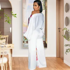 SC Fashion Slash Shoulder Long Sleeve Jumpsuit SMR-12225