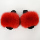 SC Solid Color Fur Slippers Sandals GZLF-B-265