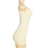 SC Solid Color Sleeveless Backless Slim Romper GYME-K22Q25057