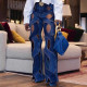 SC Metal Button Twisted Love Jeans QYXZ-9125