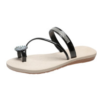 SC Beach Sandals Rhinestone Flat Slippers TWZX-008