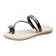 SC Beach Sandals Rhinestone Flat Slippers TWZX-008