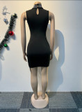 SC Hot Drill Sleeveless Tight Mini Dress NY-3202