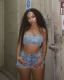 SC Embroidered Bustier Denim Shorts Set MEM-88584
