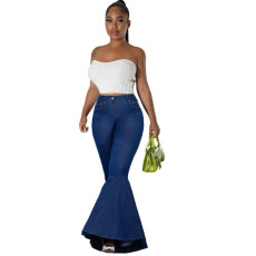 SC Solid Color Slim Denim Big Flare Jeans NY-5016