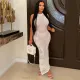 SC Sunscreen Smocked Knit Beach Maxi Dress OSM-4460