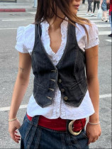 SC Fashion Slim Fit Denim Vest XCFF-112466
