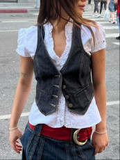 SC Fashion Slim Fit Denim Vest XCFF-112466