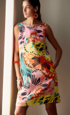 SC Casual Print Sleeveless Loose Midi Dress XHXF-409