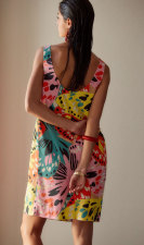 SC Casual Print Sleeveless Loose Midi Dress XHXF-409