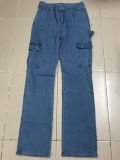 SC Solid Color Multi-pocket Slim Pant XCFF-11156