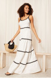 SC Line Patchwork Loose Sling Dress XHXF-407