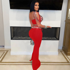 SC Hot Drill Sling Tops And Long Skirt 2 Piece Set CYA-901231