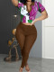 SC Casual Print Tight Two Piece Pants Set YH-5312