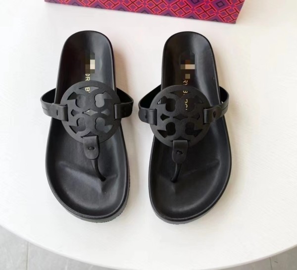 SC Hollow Out Patchwork Flat Beach Clip Toe Slippers GDLW-8122