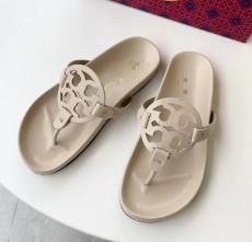 SC Hollow Out Patchwork Flat Beach Clip Toe Slippers GDLW-8122