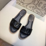 SC V Buckle Metal Open Toe Flat Sandals GDLW-615-10