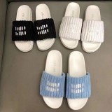 SC Embroidered Letter Open Toe Plush Slippers GDLW-606-5