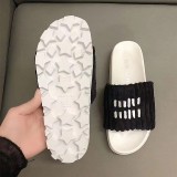SC Embroidered Letter Open Toe Plush Slippers GDLW-606-5