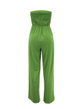 SC Sexy Solid Color Wrap Chest Wide Leg Jumpsuit ANDF-AD0605