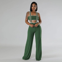 SC Fashion Slim Wrap Chest And Sling Jumpsuit 2 Piece Set CYA-901259