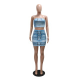 SC Sexy Wrap Chest Tops And Skirts Two Piece Set CYA-901282