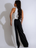 SC Color Block Small Suit Vest 2 Piece Pants Set MIL-125