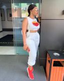 SC Fashion Print Tank Tops Two Piece Pants Set YIM-YMTC020
