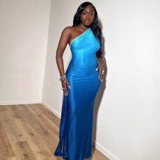 SC Sleeveless Slash-shoulder Gradient Maxi Dress GAXB-A471DS