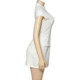 SC Solid Color Patchwork Sleeveless Mini Dress GAXB-A254DS